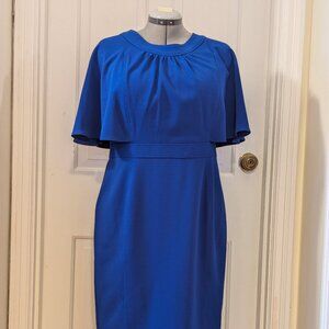 Calvin Klein blue capelet dress